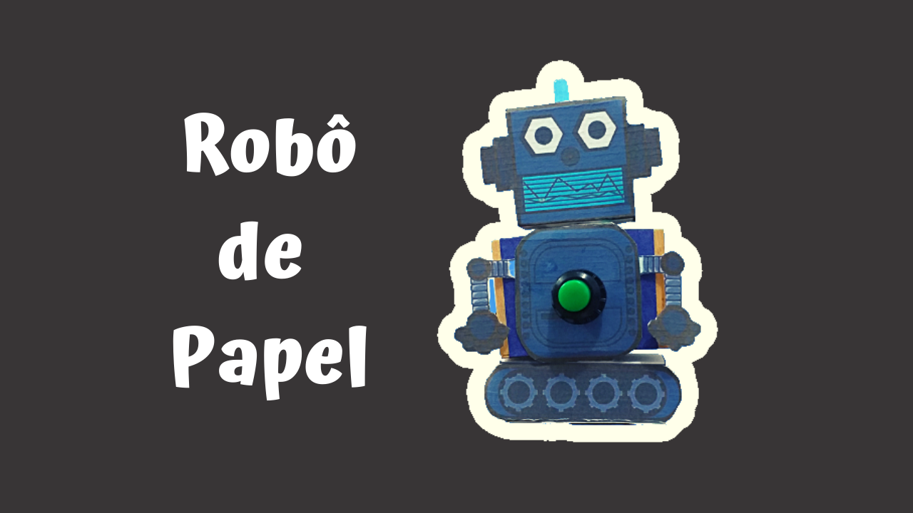 Imagem mostra um robô de papel