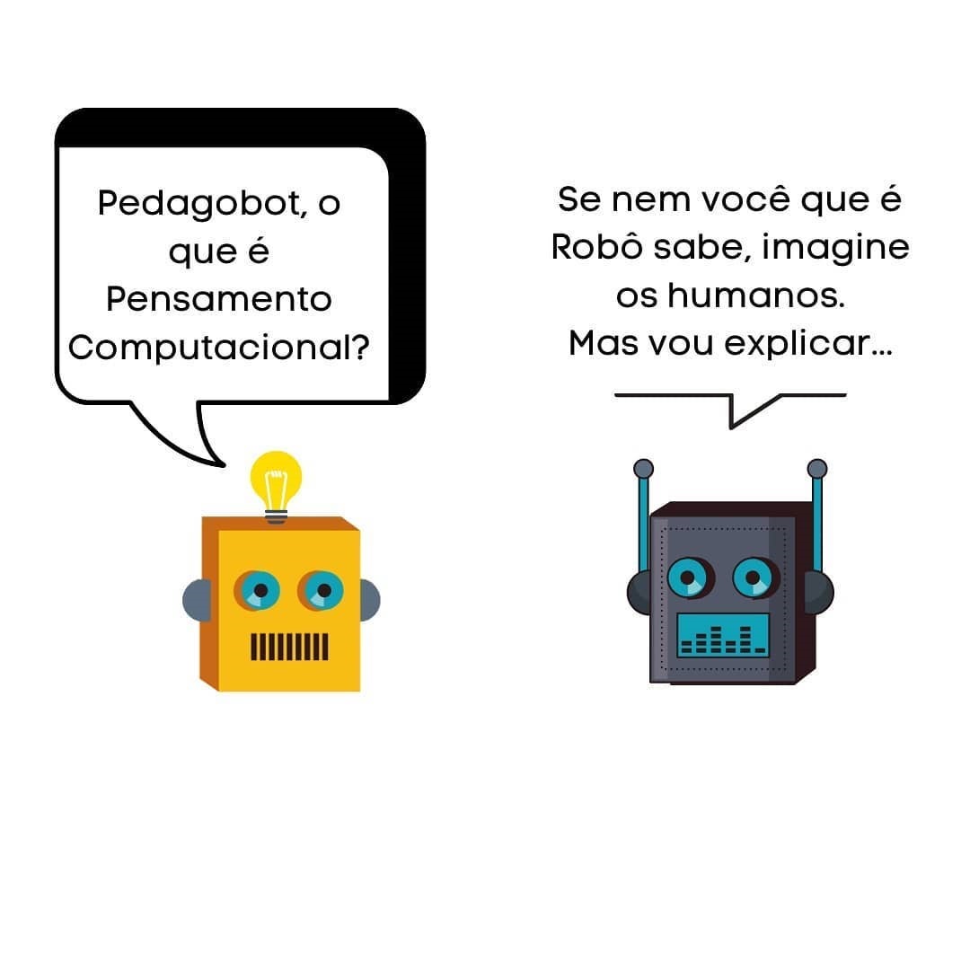 Conversa entre robôs sobre pensamento computacional